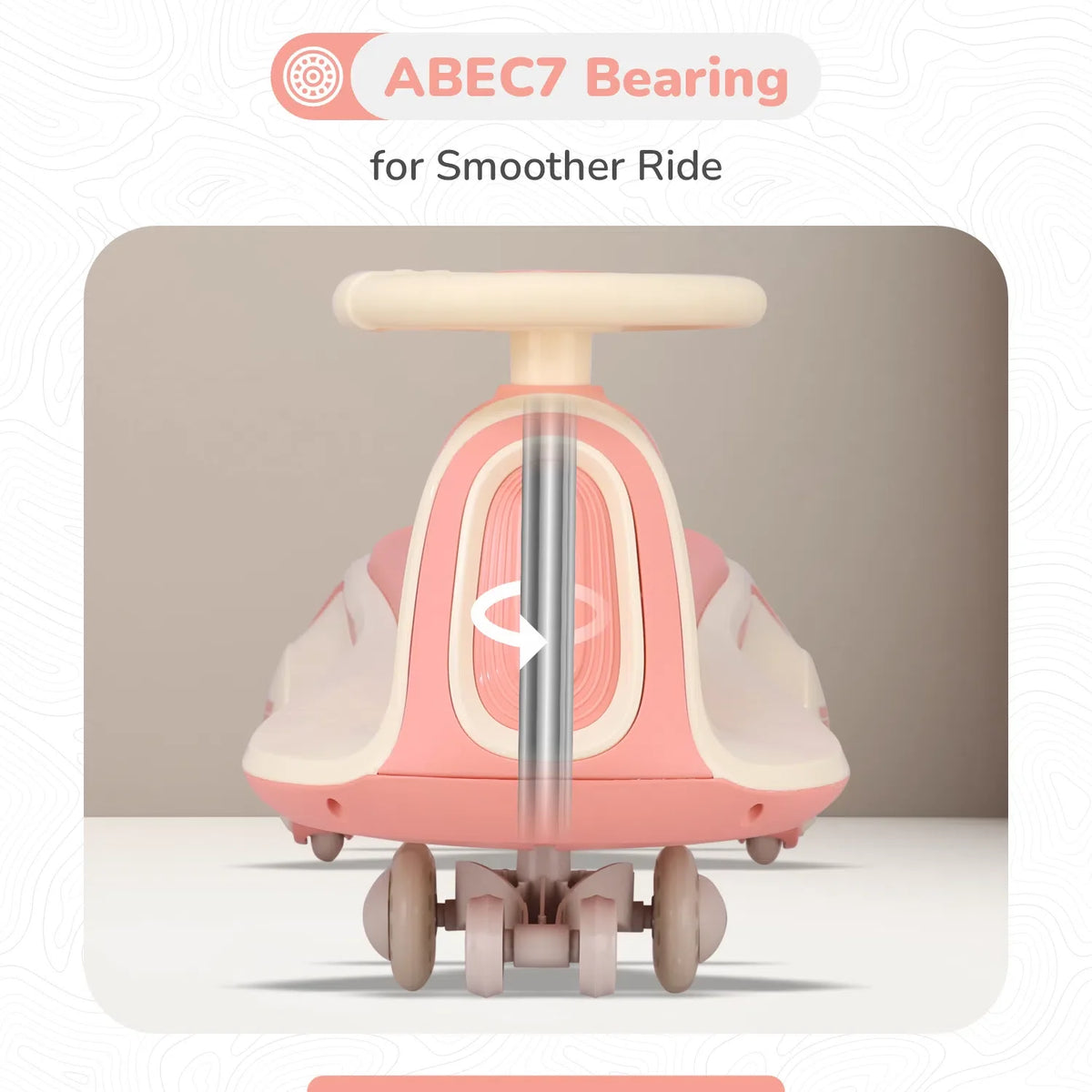 Iya Iya Sportz swing car for kids - Peach Grey