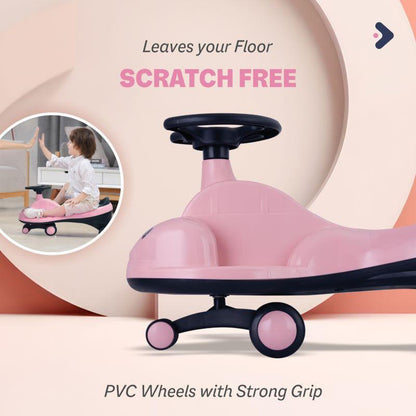 Iya Iya Zippy Swing Car For Kids - Pink