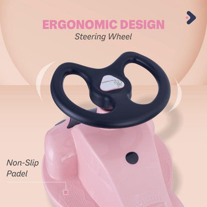 Iya Iya Zippy Swing Car For Kids - Pink