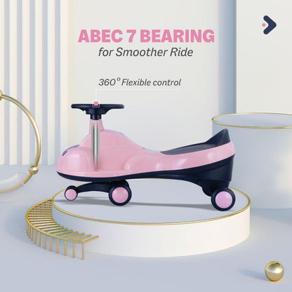 Iya Iya Zippy Swing Car For Kids - Pink