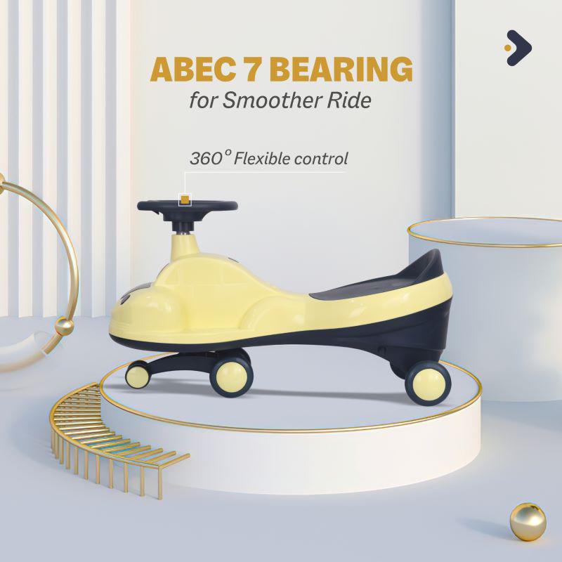 Iya Iya Zippy Swing Car For Kids - Yellow