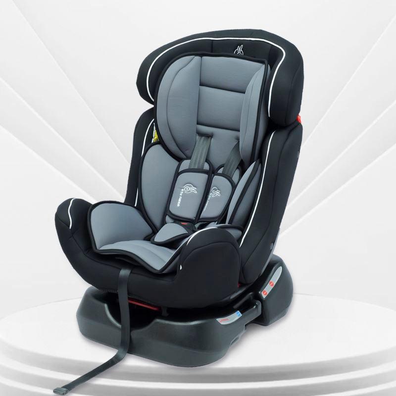 Jack N Jill Grand Baby Car Seat For 0 To 7 Years With Recline And Harness - Black Grey