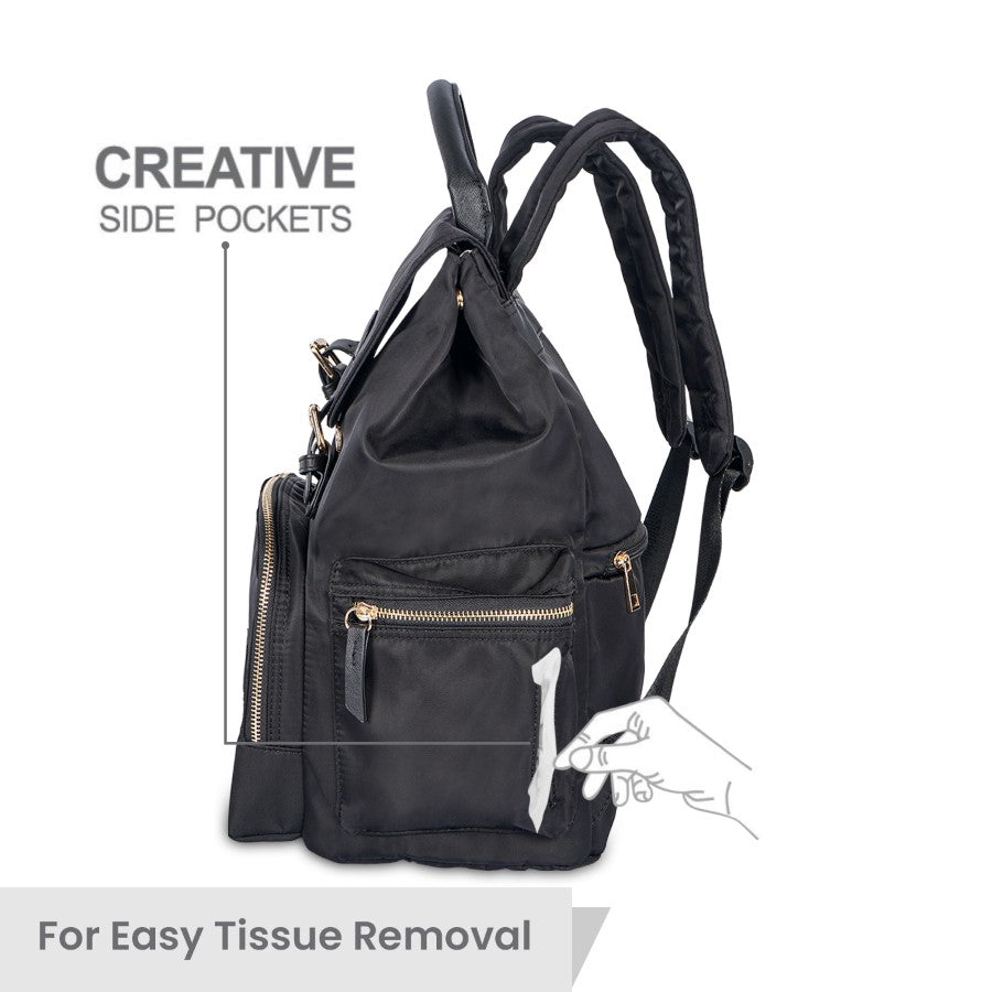 Caramello Bliss Diaper Bag - Jade Black