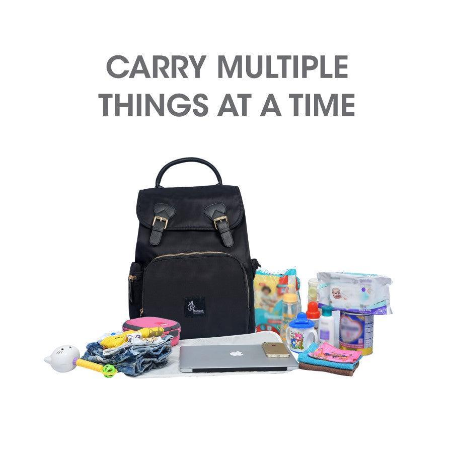 Caramello Bliss Diaper Bag - Jade Black