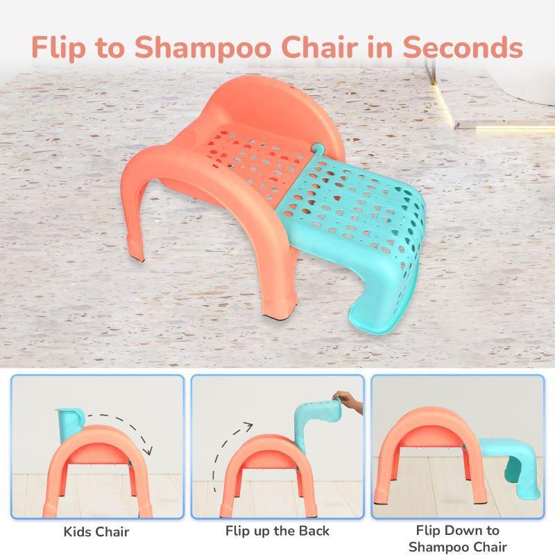 Jelly Bean 3 in 1 Multi-Functional Kids Chair - Peach Green