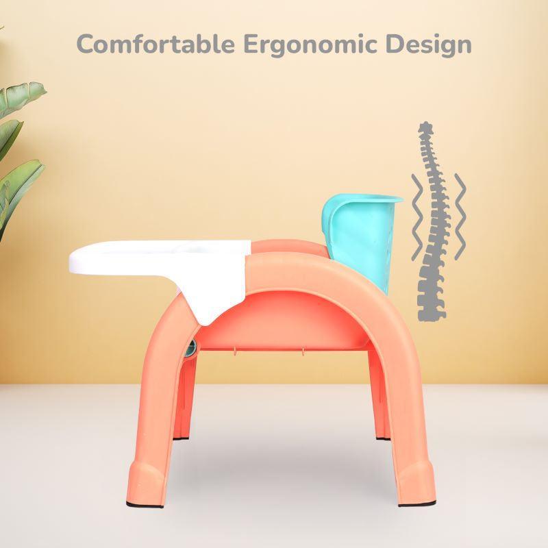 Jelly Bean 3 in 1 Multi-Functional Kids Chair - Peach Green