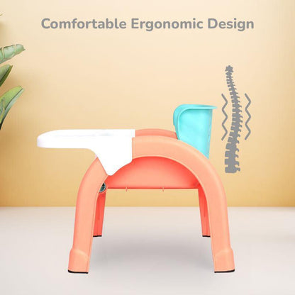 Jelly Bean 3 in 1 Multi-Functional Kids Chair - Peach Green