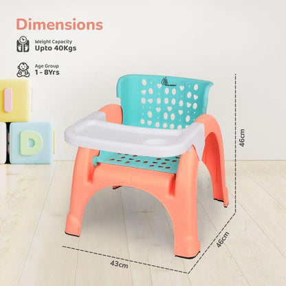 Jelly Bean 3 in 1 Multi-Functional Kids Chair - Peach Green