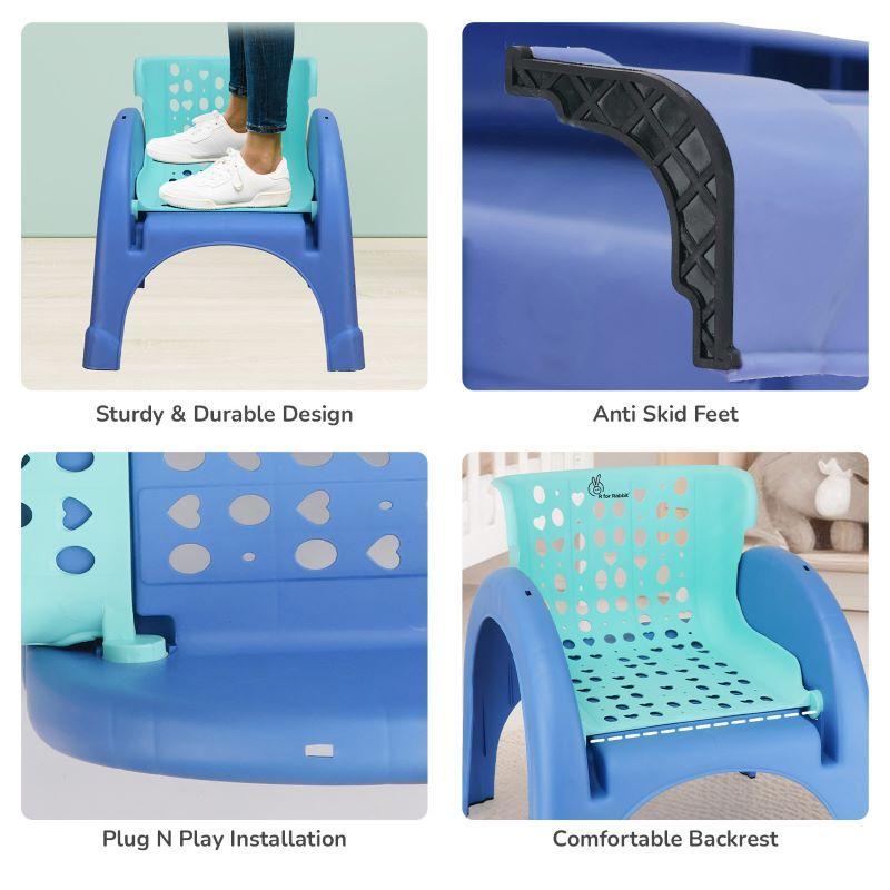 Jelly Bean 3 in 1 Multi-Functional Kids Chair - Green Blue