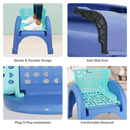 Jelly Bean 3 in 1 Multi-Functional Kids Chair - Green Blue