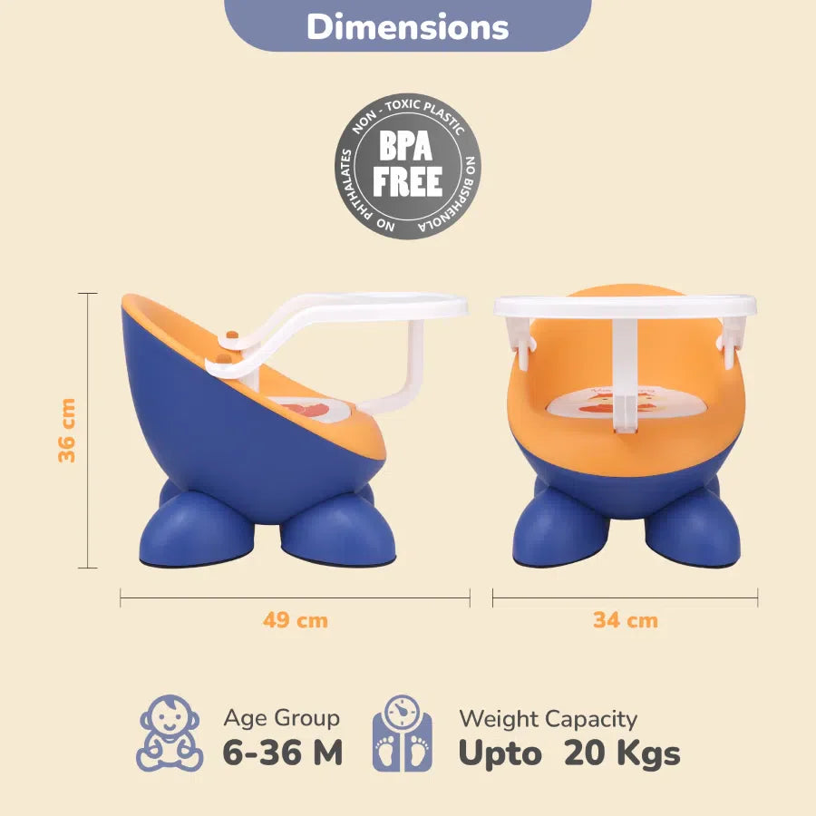Jelly Bean Fab 2 in 1 Multipurpose Kids Chair and Meal Chair - Blue Orange