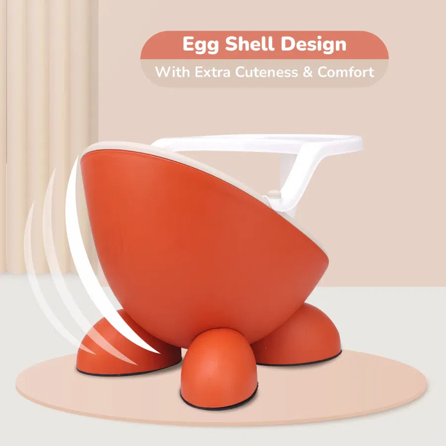 Jelly Bean Fab 2 in 1 Multipurpose Kids Chair and Meal Chair - Orange Cream