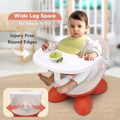 Jelly Bean Fab 2 in 1 Multipurpose Kids Chair and Meal Chair - Orange Cream