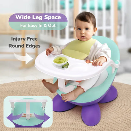 Jelly Bean Fab 2 in 1 Multipurpose Kids Chair and Meal Chair - Purple Green