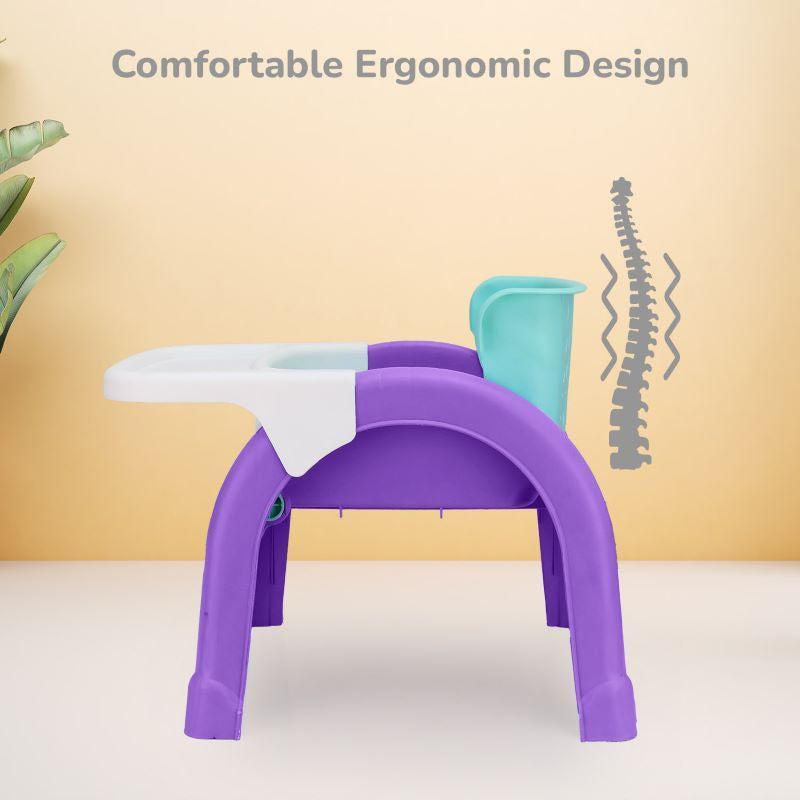Jelly Bean 3 in 1 Multi-Functional Kids Chair - Green Purple