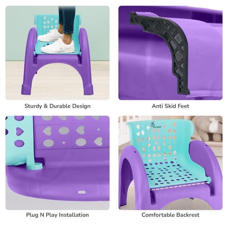 Jelly Bean 3 in 1 Multi-Functional Kids Chair - Green Purple