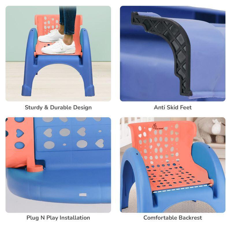 Jelly Bean 3 in 1 Multi-Functional Kids Chair - Orange Blue