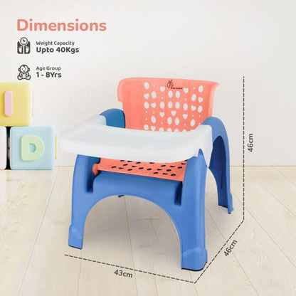 Jelly Bean 3 in 1 Multi-Functional Kids Chair - Orange Blue