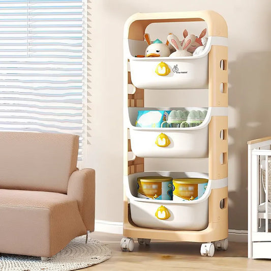 Kiddo Korner Frosty Storage Basket For Kids Lightweight Storage Organizer - Beige White