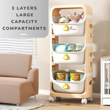 Kiddo Korner Frosty Storage Basket For Kids Lightweight Storage Organizer - Beige White