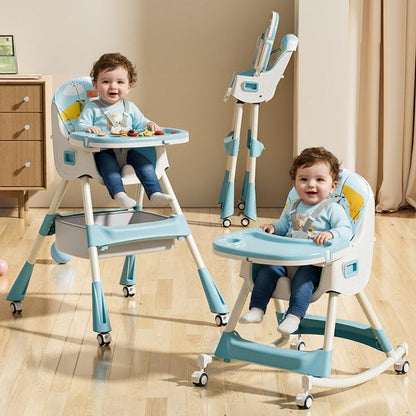 Sugar Doodle Plus High Chair For Kids 3-in-1 Convertible Design - Lake Blue