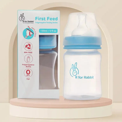 First feed 150 ml PP Feeding Bottle - Lake Blue