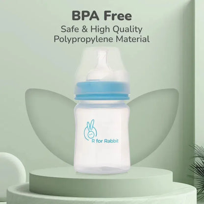 First feed 150 ml PP Feeding Bottle - Lake Blue