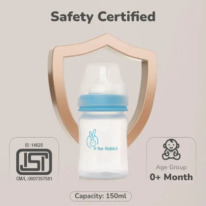 First feed 150 ml PP Feeding Bottle - Lake Blue