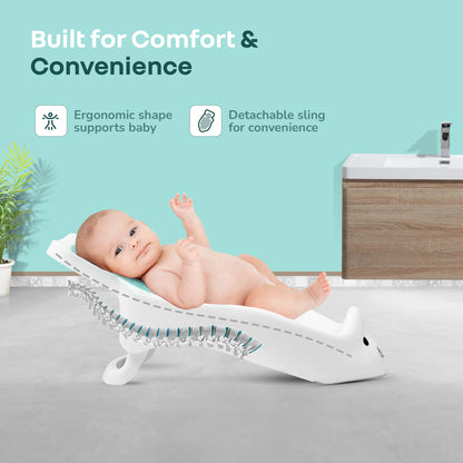 Bubble Double Bunny by R for Rabbit 3-in-1 Baby Bath Tub & Bather - Lake Blue