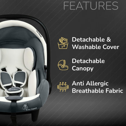 Picaboo Sportz – 3-In-1 Convertible Carry Cot, Rocker & Feeding Chair - Light Grey