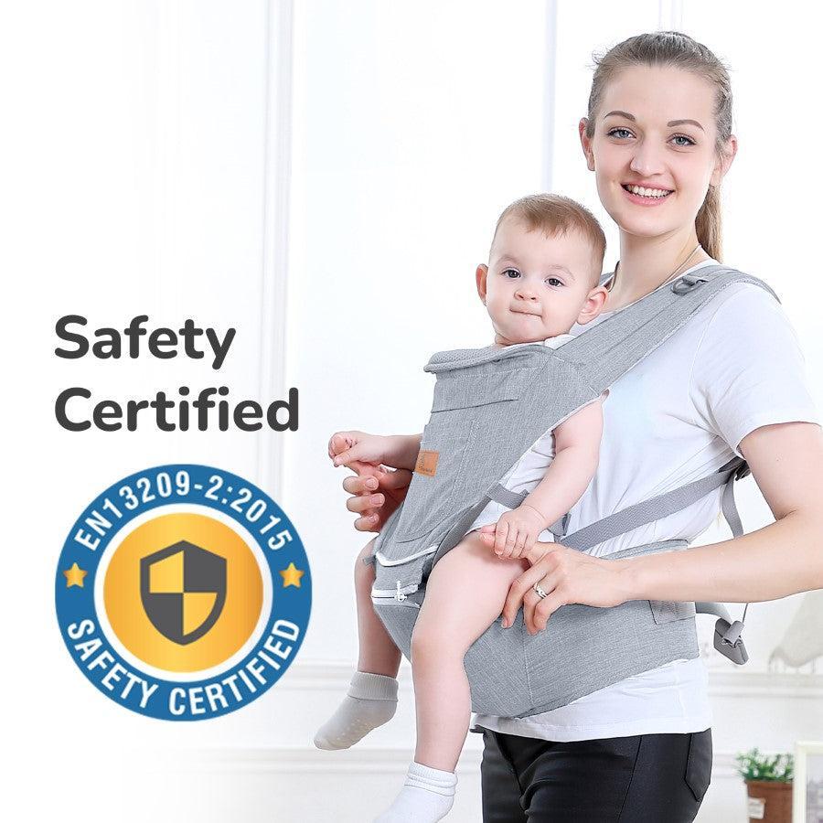 Upsy Daisy Ergo 8-in-1 Hip Seat Baby Carrier - Light Grey