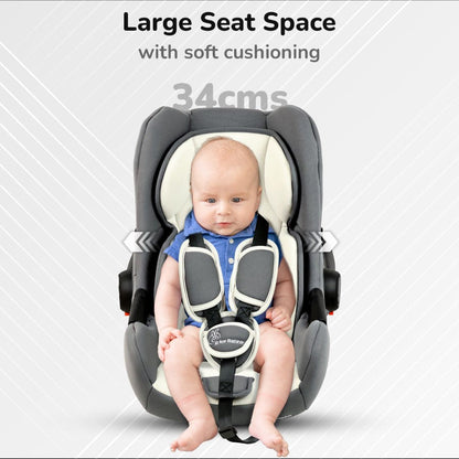 Picaboo Sportz – 3-In-1 Convertible Carry Cot, Rocker & Feeding Chair - Light Grey