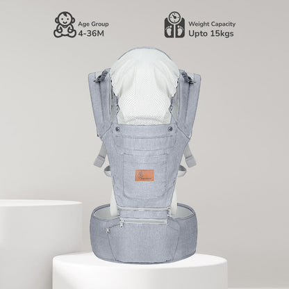Upsy Daisy Ergo 8-in-1 Hip Seat Baby Carrier - Light Grey