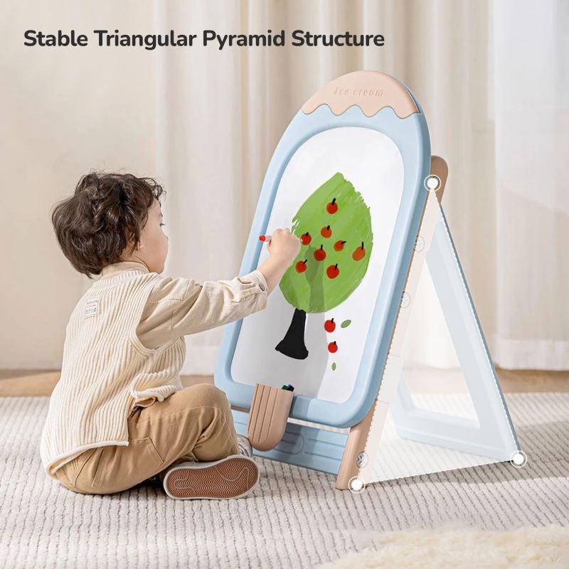 Little Genius Candy Duo - Set of Kids Activity Board & Chair - Blue