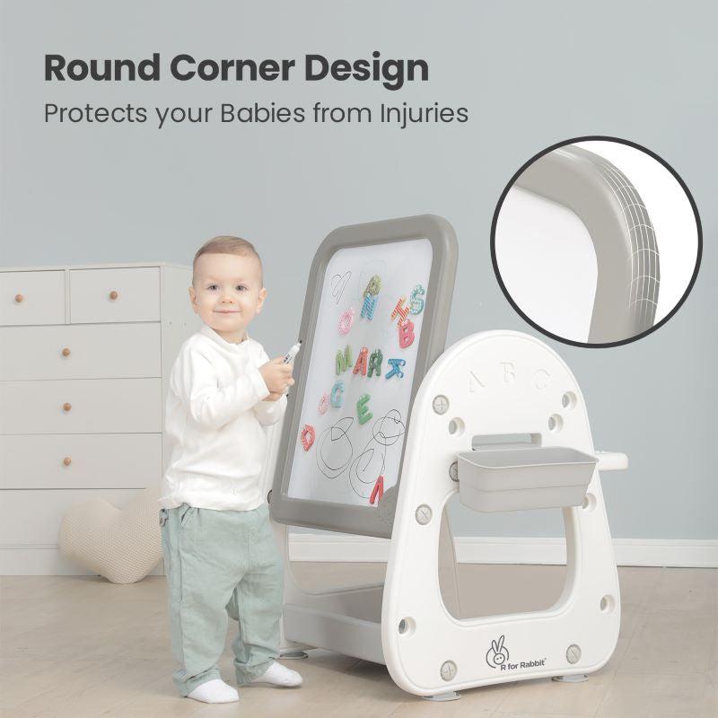 Little Genius Picasso – Multifunctional Kids Study Table Chair Set - White Grey