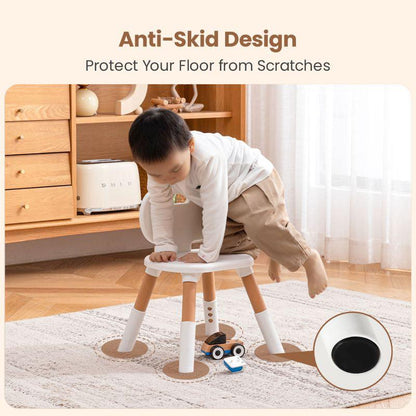 Little Genius Woodland Kids Study Table With Chair - Wood White