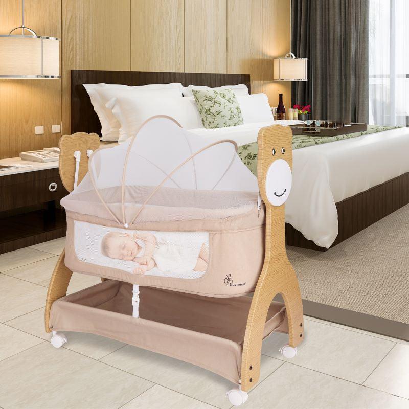 Lullabies Woodsy Manual Baby Cradle - Beige