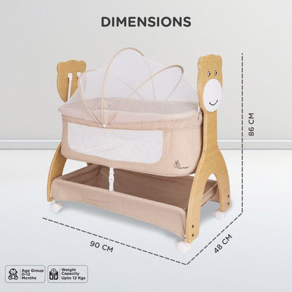 Lullabies Woodsy Manual Baby Cradle - Beige