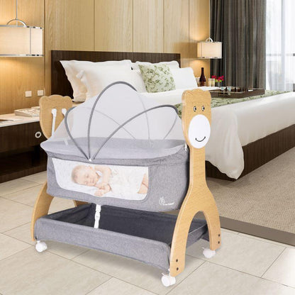 Lullabies Woodsy Manual Baby Cradle - Dark Grey