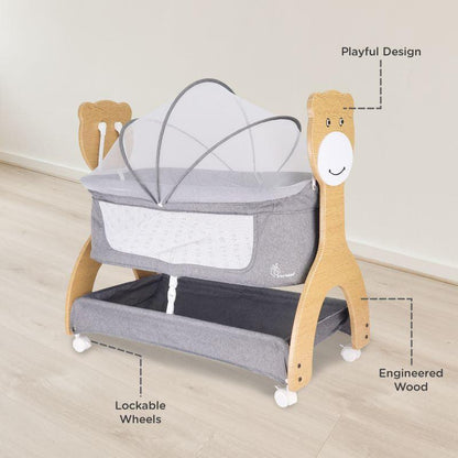 Lullabies Woodsy Manual Baby Cradle - Dark Grey