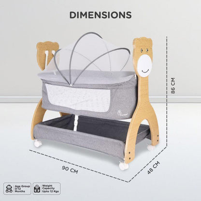 Lullabies Woodsy Manual Baby Cradle - Dark Grey