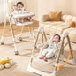 Marshmallow Smart High Chair For Kids 2-in-1 Multipurpose High Chair with Swing - Abstract Beige