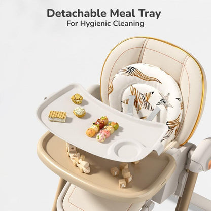 Marshmallow Smart High Chair For Kids 2-in-1 Multipurpose High Chair with Swing - Abstract Beige
