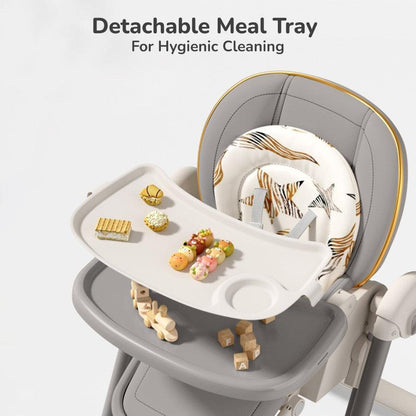 Marshmallow Smart High Chair For Kids 2-in-1 Multipurpose High Chair with Swing - Abstract Grey