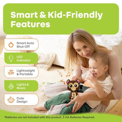 Orapple Tap N Play Musical Learning Toy with 4 Fun Modes Toy for Kids 2+ Years - Monkey
