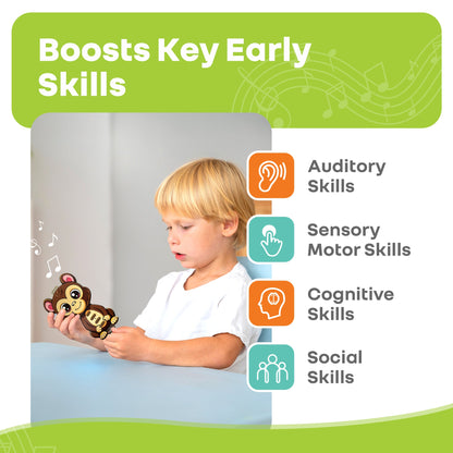 Orapple Tap N Play Musical Learning Toy with 4 Fun Modes Toy for Kids 2+ Years - Monkey