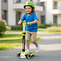 Road Runner Stellar - LED Scooter for Kids with Bluetooth Music, Adjustable Height & Smooth Ride - Neon Black