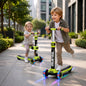 Road Runner Stellar Duo 2 in 1 Kick Scooter with Detachable Seat - Sit & Stand Scooter for Toddlers - Adjustable Height - LED PU Wheels - ABEC 7 Bearings - BIS Certified - Age 3+ Years - Neon Black