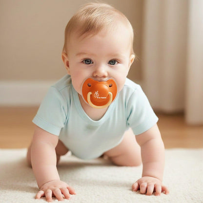 Tusky Pacifier Size M Ultra Light Soft Silicone Nipple - Orange