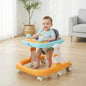 Little Feet Sportz Baby Walker 2-in-1 Walker Turn Push Walker - Orange Blue